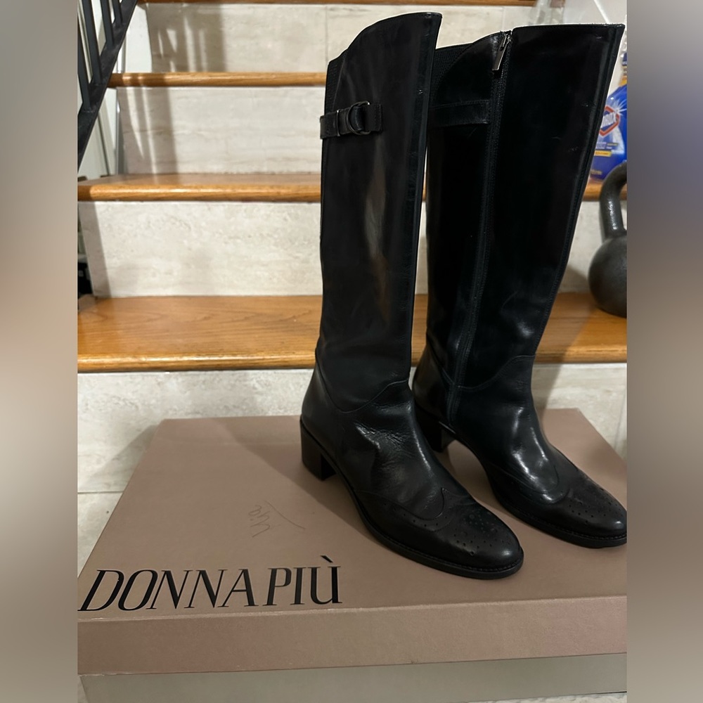 Donna Più Italian Leather High Length Boots